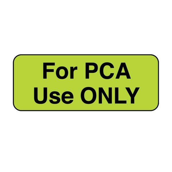 For PCA Use Only 7/8" x 1-5/8"Whitew/Red Reverse